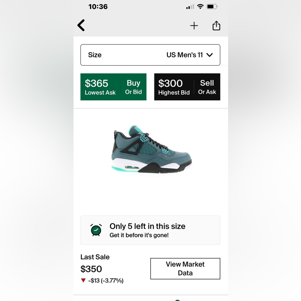 Jordan 4 Teal 30th